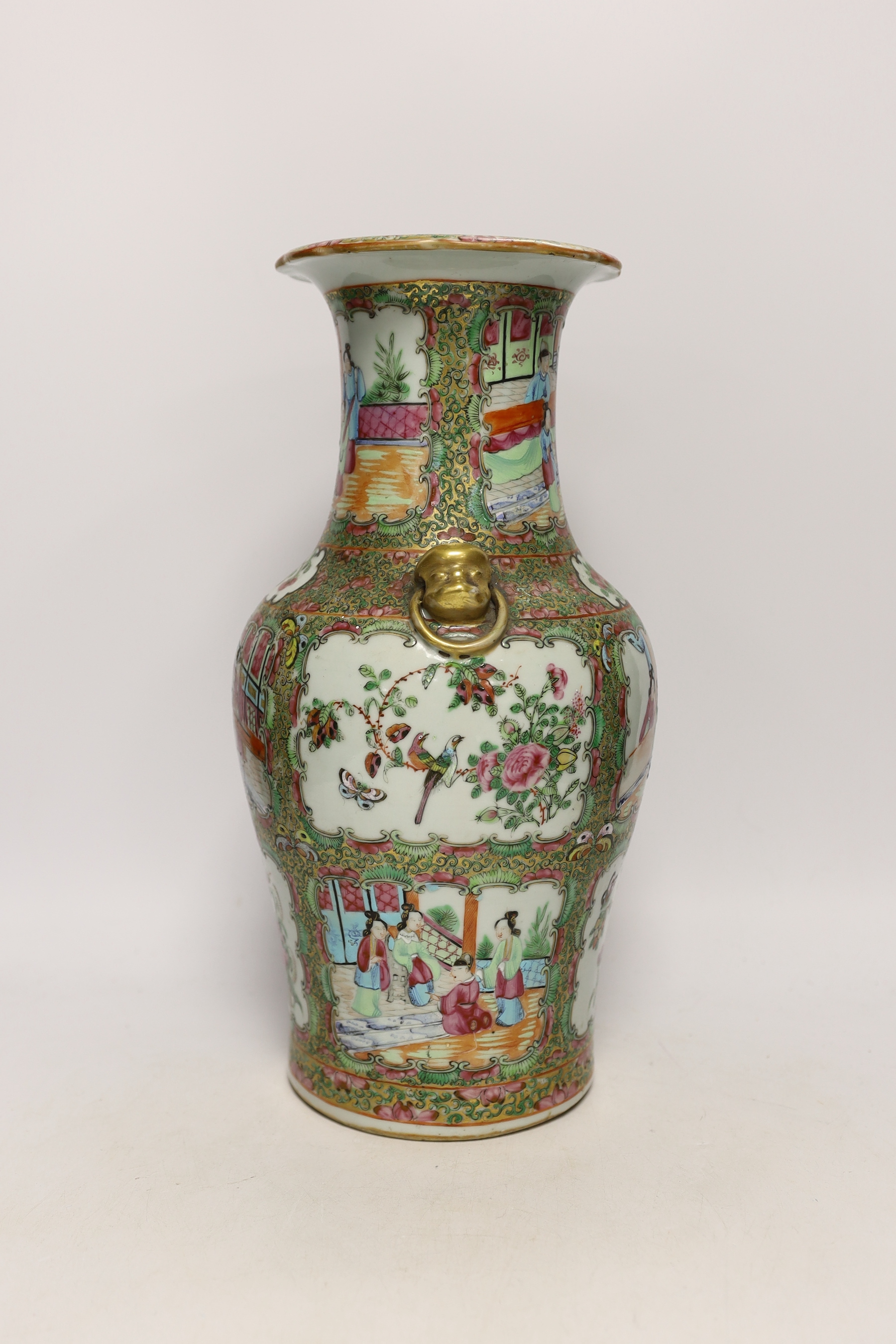 A 19th century Chinese famille rose vase, 36cm